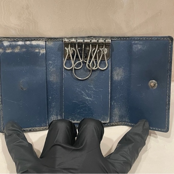 #16903 Gucci blue monogram canvas key holder - Picture 2 of 2